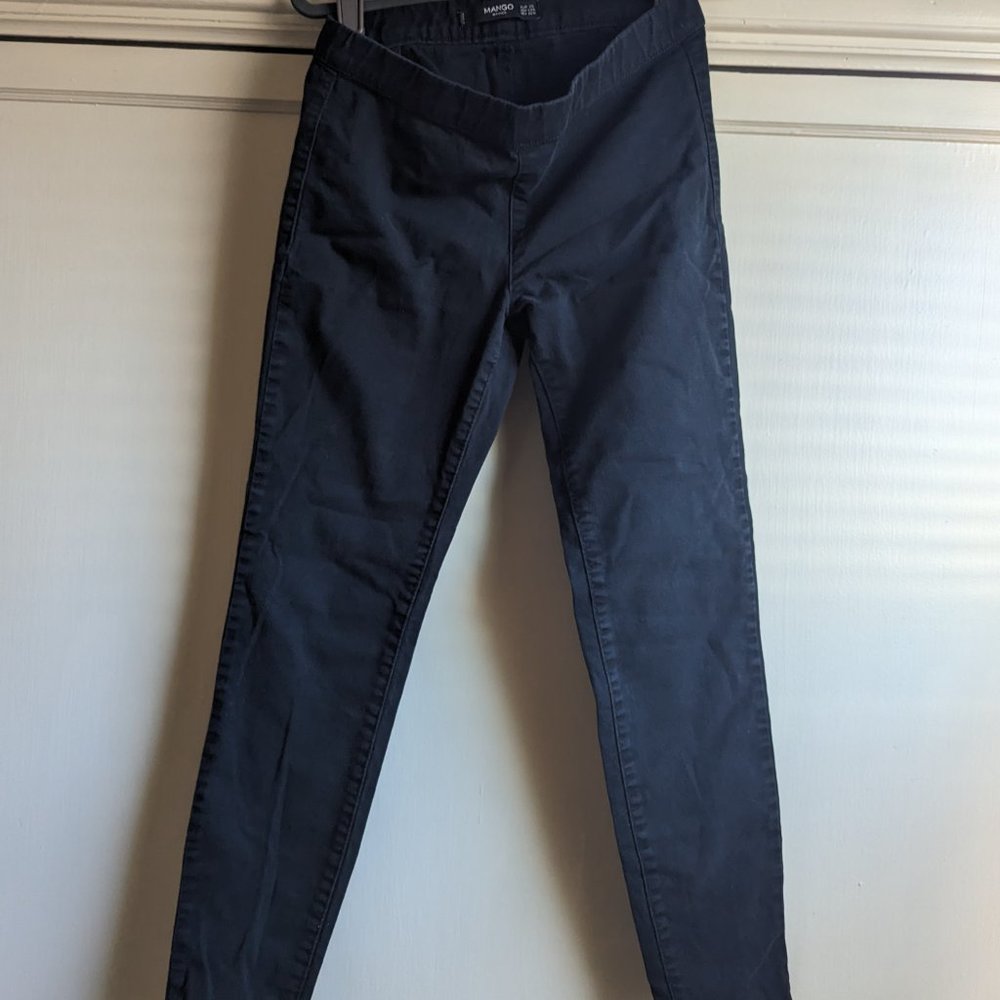 Mango black fitted pants XXS